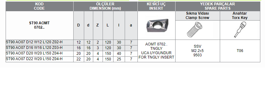 ST90 AOMT-0702 Uca Uygun Saplı Tarama